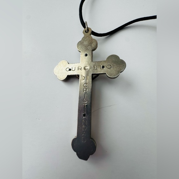 Black Cross Necklace- brand unknown- gently used - Picture 4 of 4